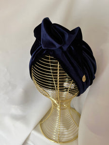 Turban Sofia - Velours vert olive